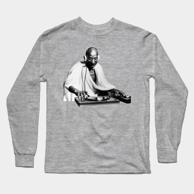 Gandhi DJ 2 Long Sleeve T-Shirt by AO01